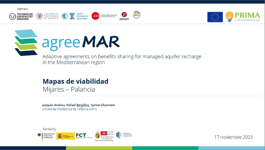 Validation of feasibility maps for the AGREEMAR demo region in Spain by the Júcar Basin Authority